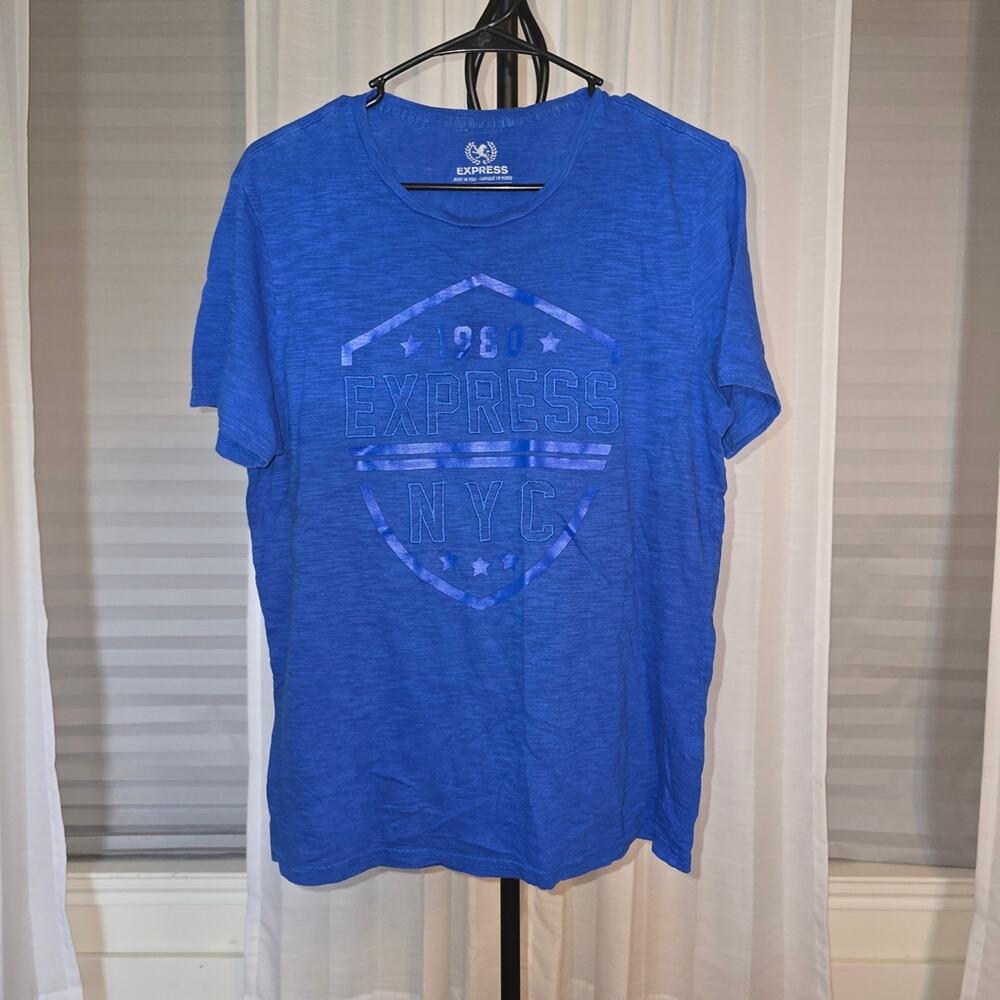 Express Cobalt Blue Casual Tee